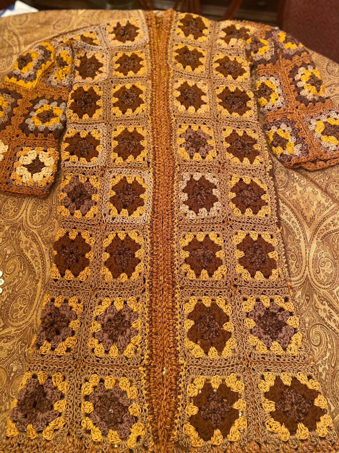 Fall granny square blanket of love sweater