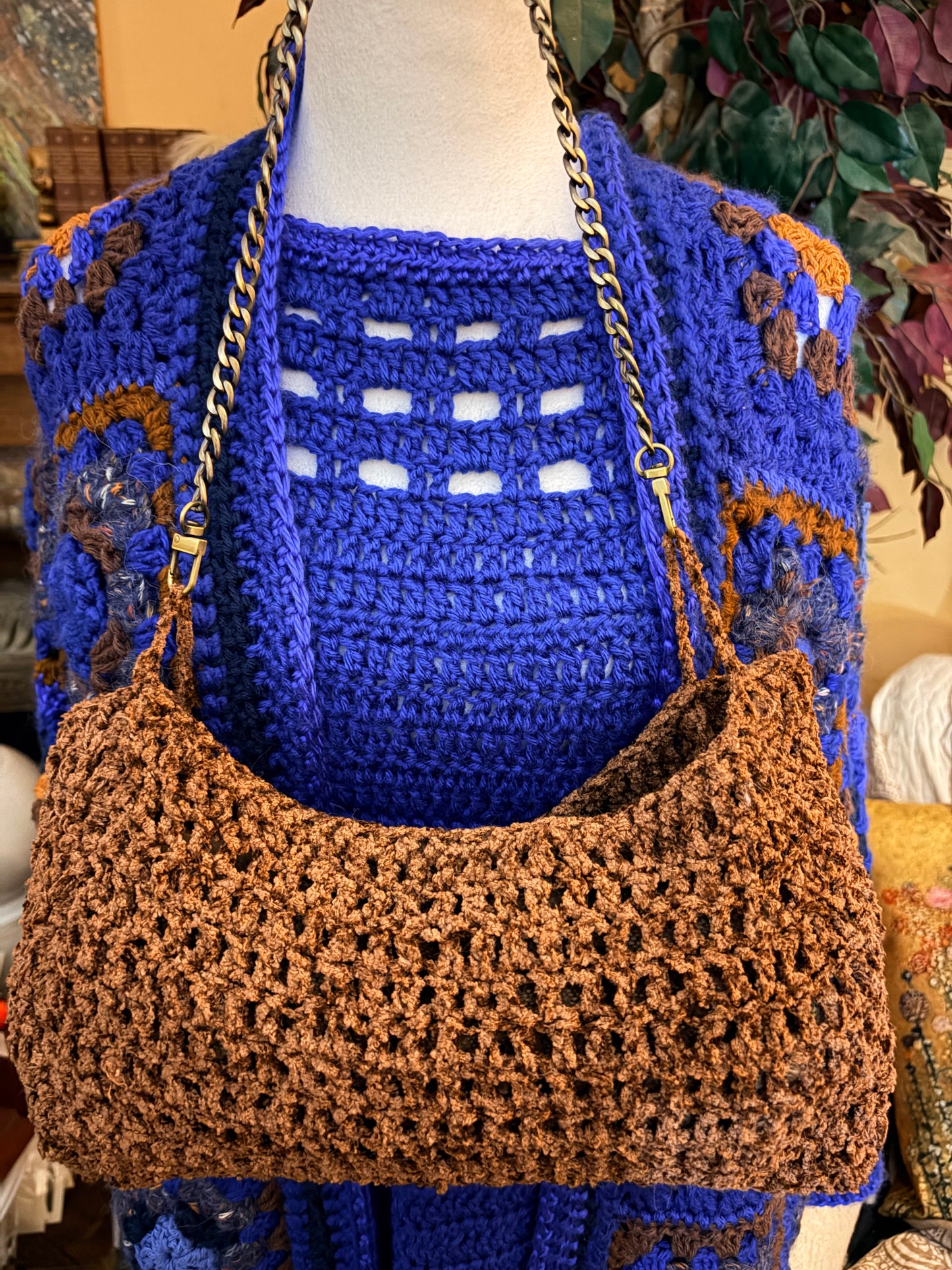Tan (golden) Crochet Purse