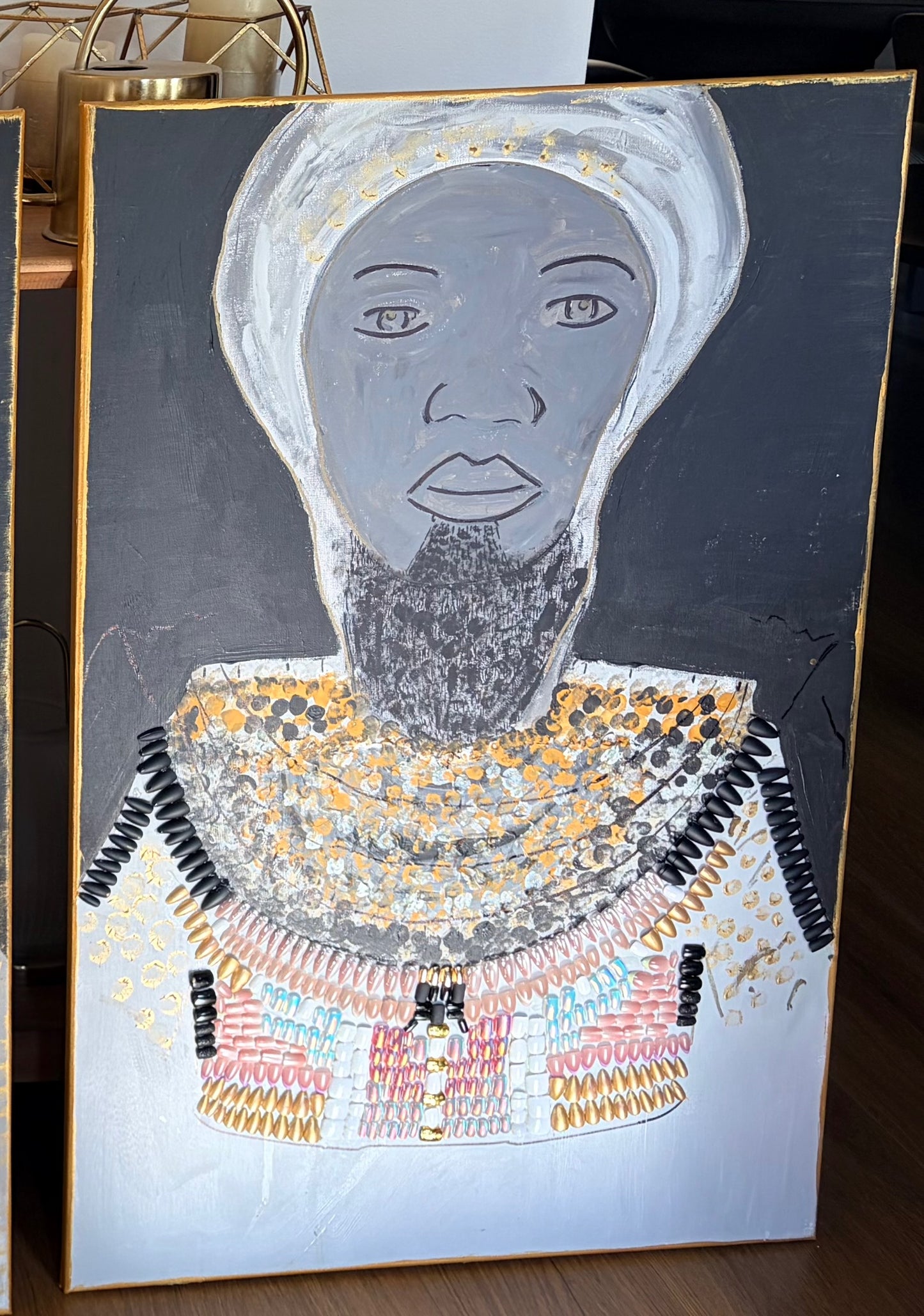 Mansa Musa - Mixed Media Painting- 24 x 36 "