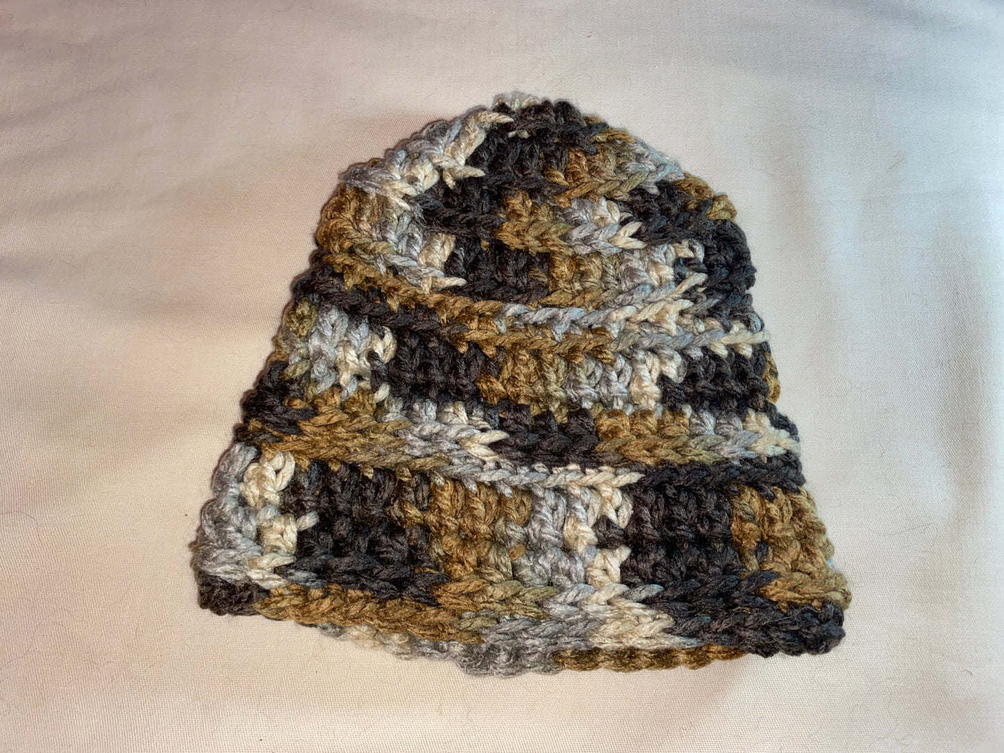 Tan Brown and Grey Beanie - Child