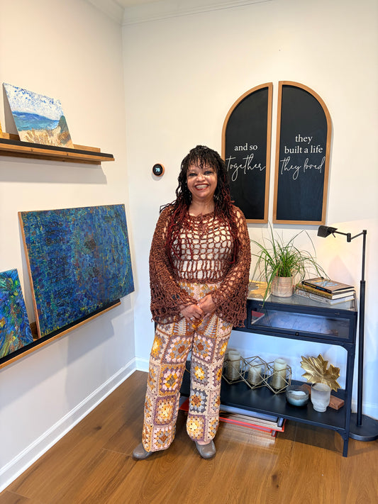 Granny square petite pants