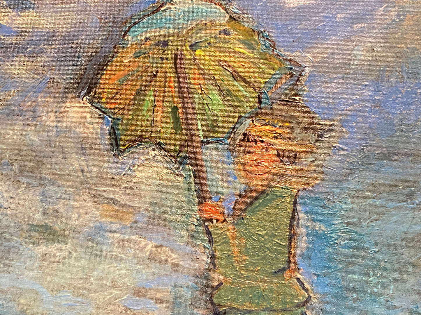 LADY WITH UMBRELLA PAINTING