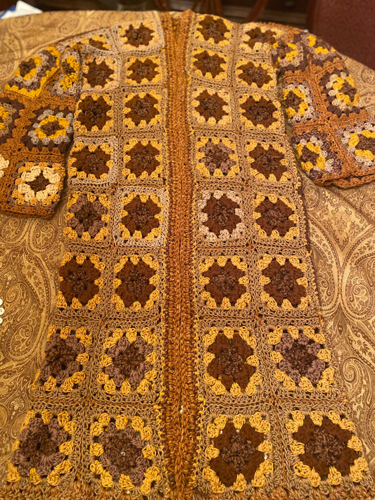 Fall granny square blanket of love sweater