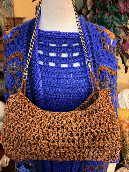 Tan (golden) Crochet Purse