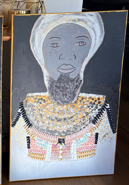 Mansa Musa - Mixed Media Painting- 24 x 36 "