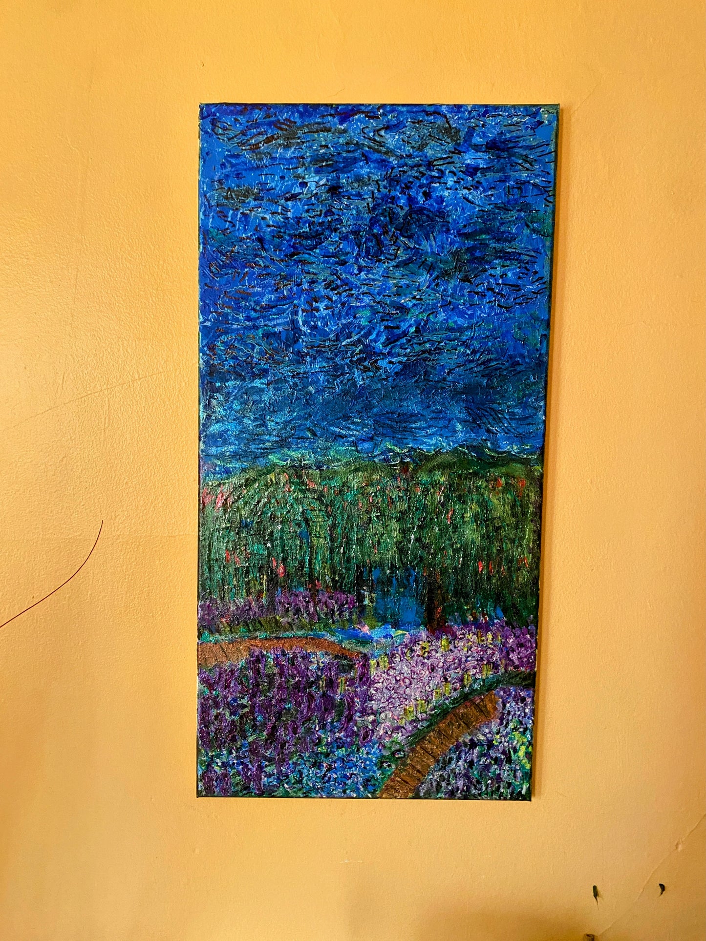 Painting - Van Gogh and Monet Meet