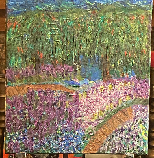 Painting - Van Gogh and Monet Meet