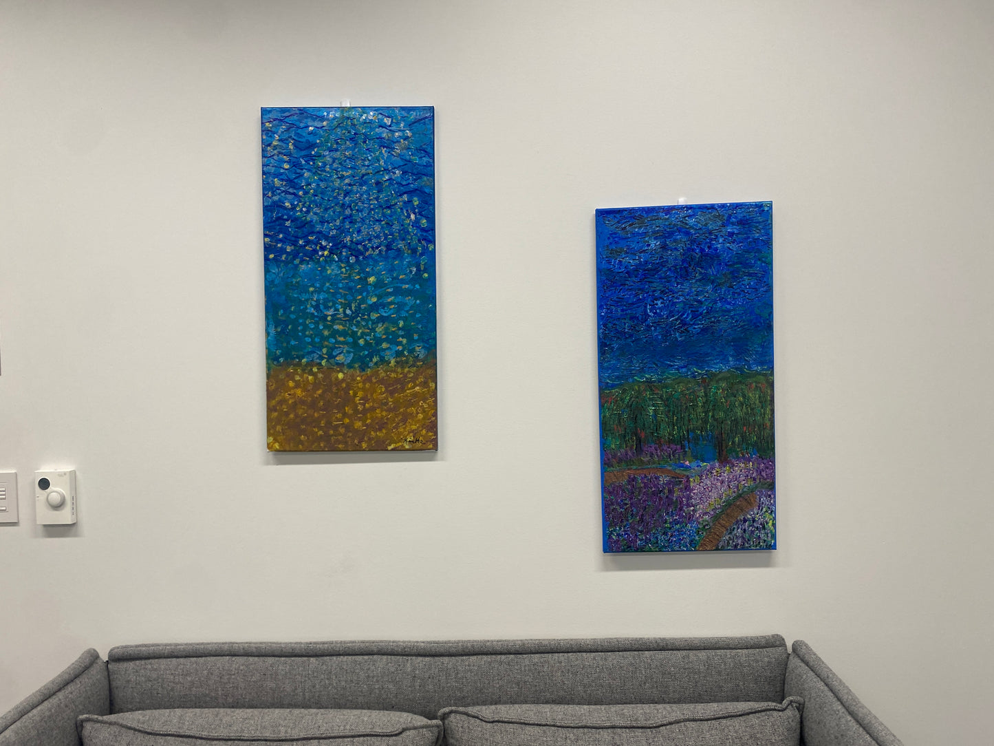 Painting - Van Gogh and Monet Meet