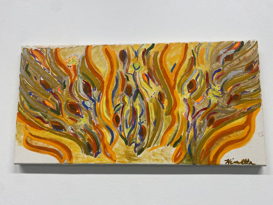 Painting - Help is Here - yellow and orange