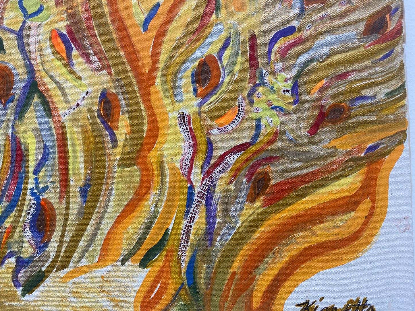 Painting - Help is Here - yellow and orange