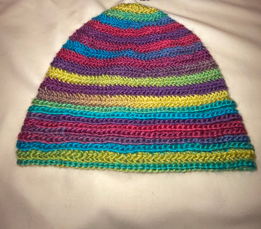 A Spiral Multi Colored Beanie - Large